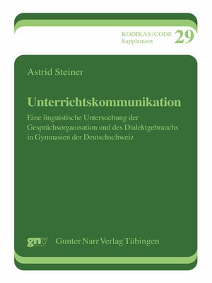 cover image of Unterrichtskommunikation